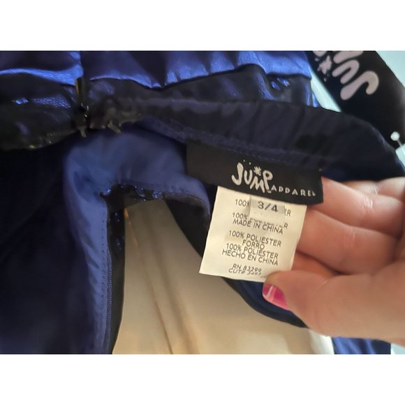 NWT Deadstock Y2K Navy Blue Halter Dress with Black Flocked Floral Designs - Picture 7 of 8